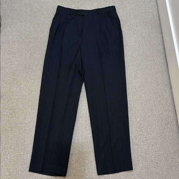 Classic Pinstripe Blazer in Charcoal